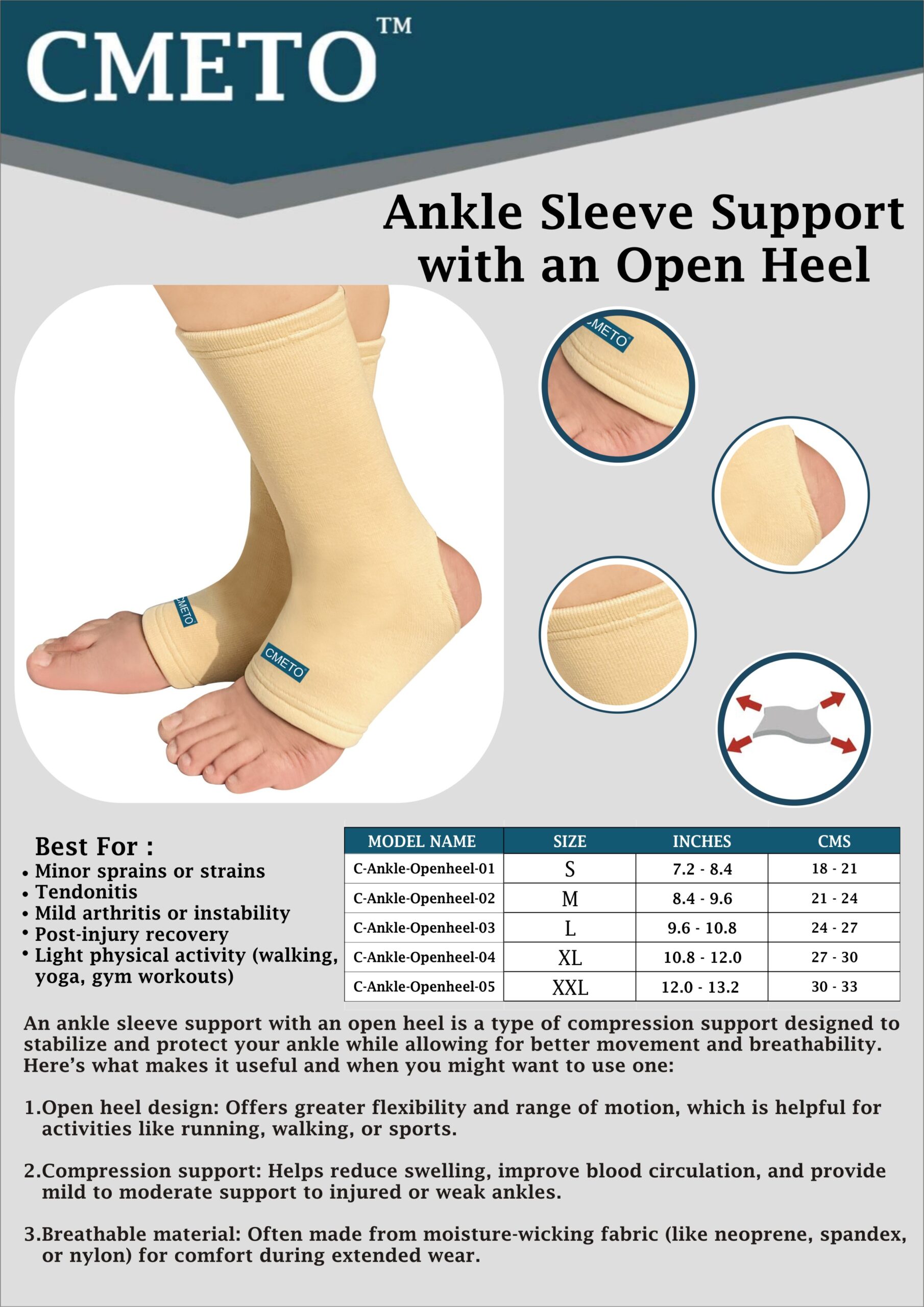 Ankle Sleeve – Open Heel