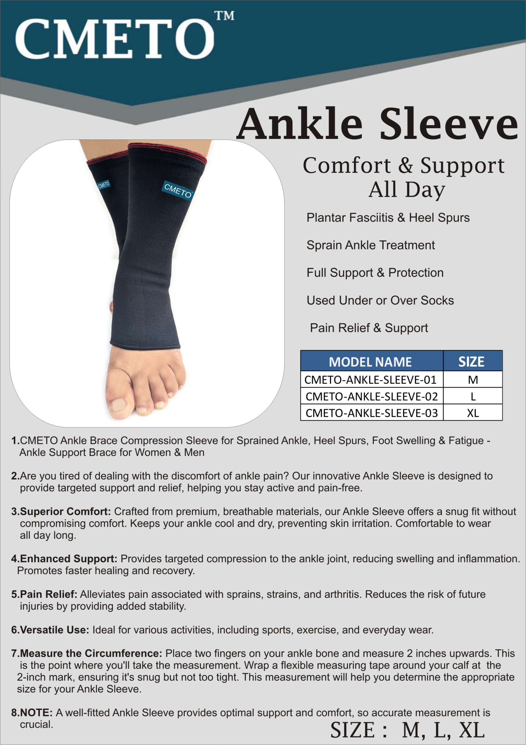 Ankle Sleeve – Close Heel