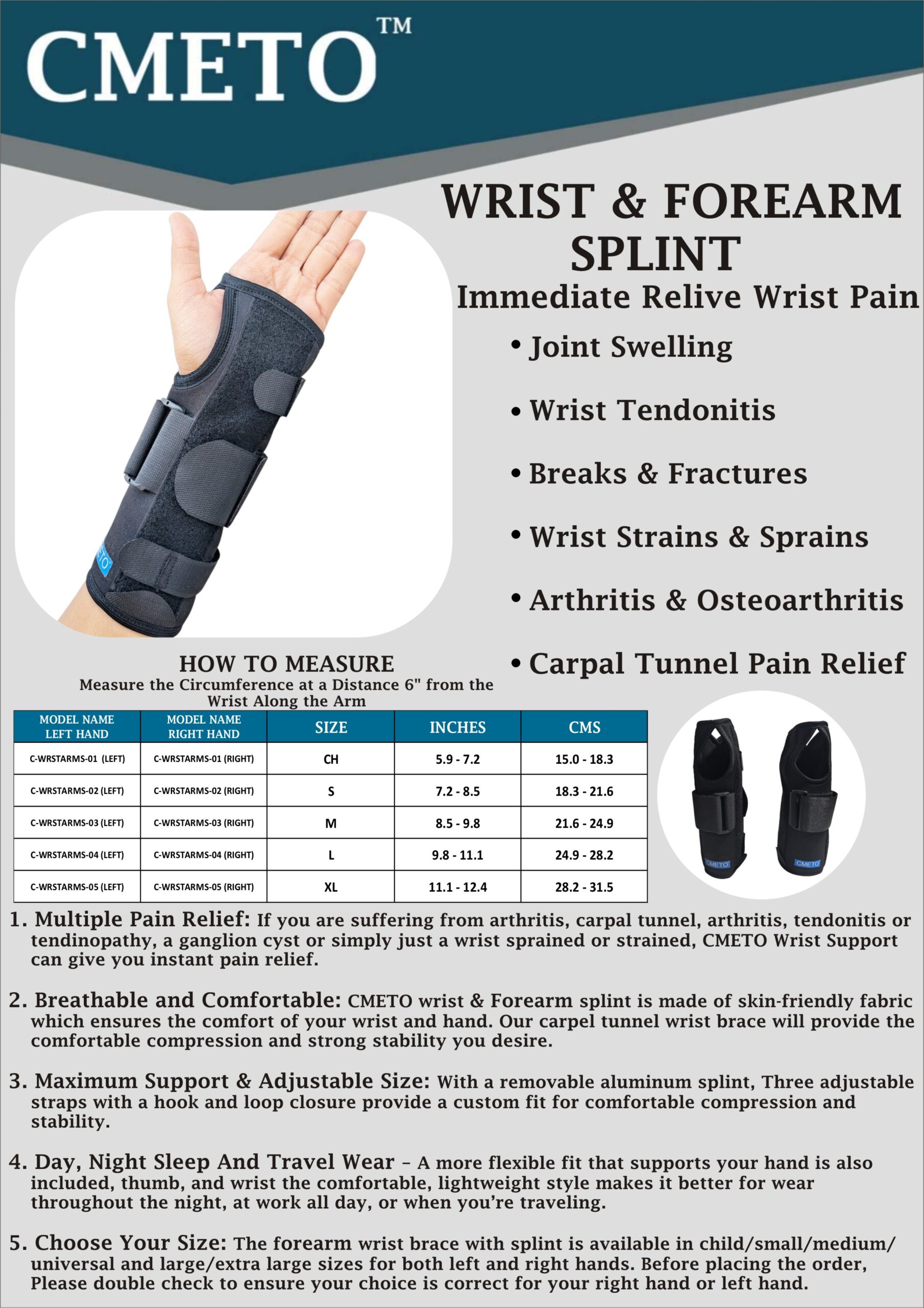 Wrist & Forearm Splint