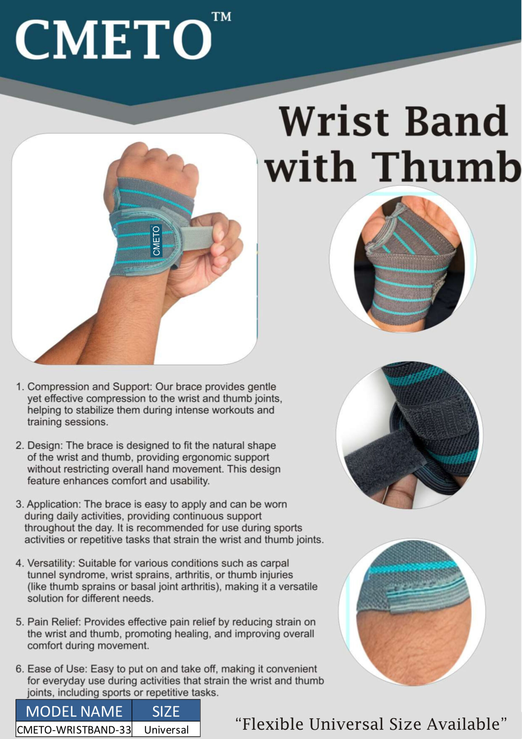 Wrist Band with Thumb