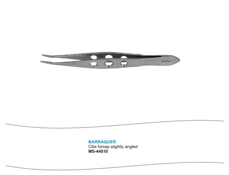 Barraquer Cilia Forcep Slightly Angled