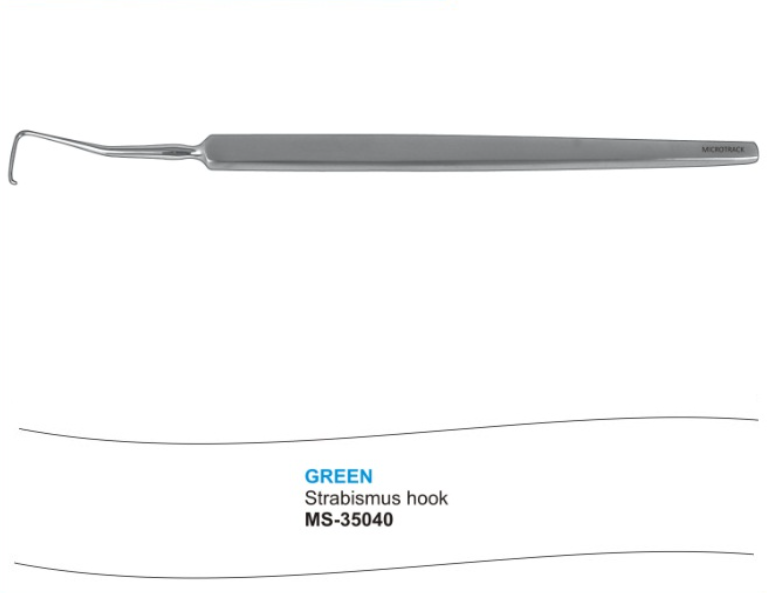 Green Strabismus Hook